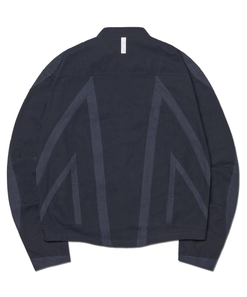 NOMANUAL(NOMANUAL)の「MULTI LINE MOTO JACKET - DARK NAVY(ナイロンジャケット・レディース・その他・SMALL/MEDIUM/LARGE)」の2枚目の写真