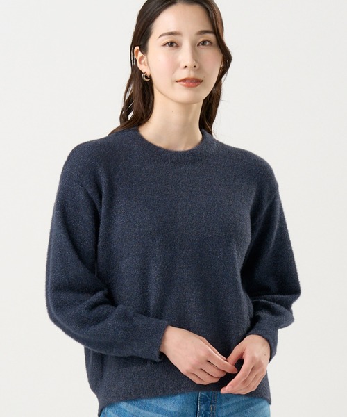 TOKYO SHIRTS（トウキョウシャツ）の「【Pitta Re:)】  ラメフェザー プルオーバー（ニット/セーター・レディース・ブルー/エンジ/ネイビー・M/L）」の2枚目の写真