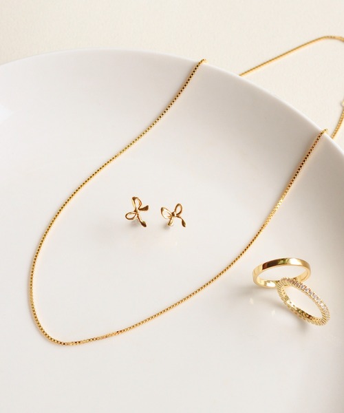 NOIR DE POUPEE（ノワールドプーペ）の「【WEB限定】silver925 ミニリボンピアス（ピアス（両耳用）・レディース・シルバー/ゴールド・FREE）」の5枚目の写真