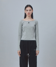 Rest&Recreation | U-NECK RAGLAN TOP - GREY(Tシャツ/カットソー)