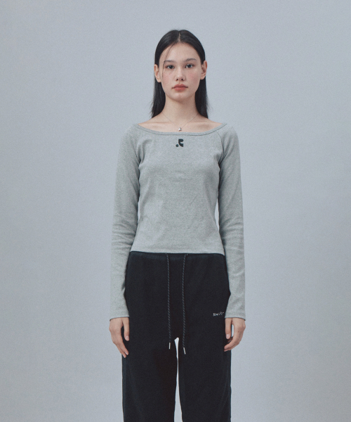 Rest&Recreation(レストアンドレクリエーション)の「U-NECK RAGLAN TOP - GREY(Tシャツ/カットソー・レディース・グレー・ONE)」の1枚目の写真
