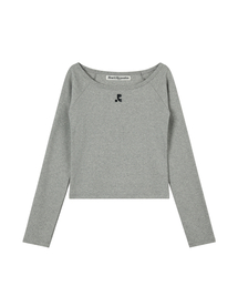 Rest&Recreation | U-NECK RAGLAN TOP - GREY(Tシャツ/カットソー)