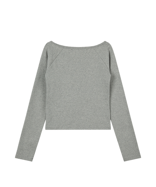 Rest&Recreation(レストアンドレクリエーション)の「U-NECK RAGLAN TOP - GREY(Tシャツ/カットソー・レディース・その他・ONE)」の2枚目の写真