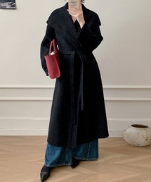 シュンDior 21SS ブラック チェスターコート ウエストベルト付き シュンDior 21SS ブラック チェスターコート ウエストベルト付き