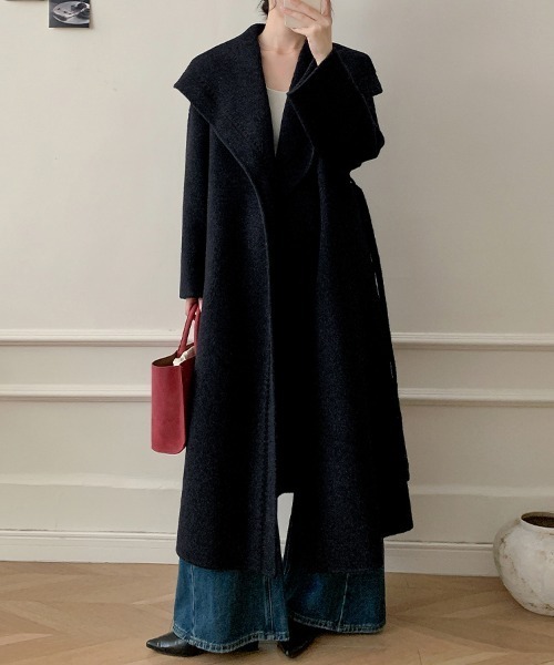 ウールベルト付きロングコート（チェスターコート）｜ONEP STAR