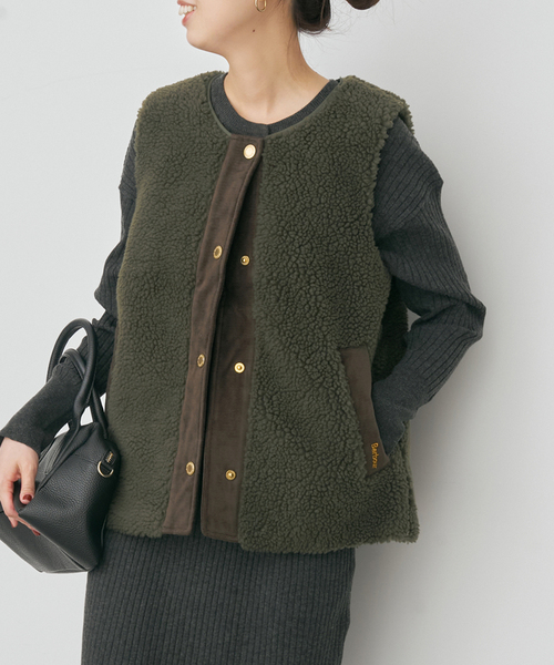 Spick & Span（スピックアンドスパン）の「Barbour/バブアー dulsie liner（その他アウター・レディース・ブラック/アイボリー/カーキ・10）」の3枚目の写真