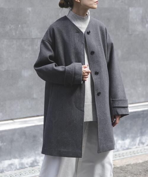 セール】FORK&SPOON ウールノーカラーコート（その他アウター