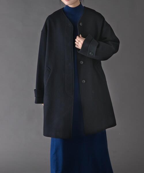 セール】FORK&SPOON ウールノーカラーコート（その他アウター