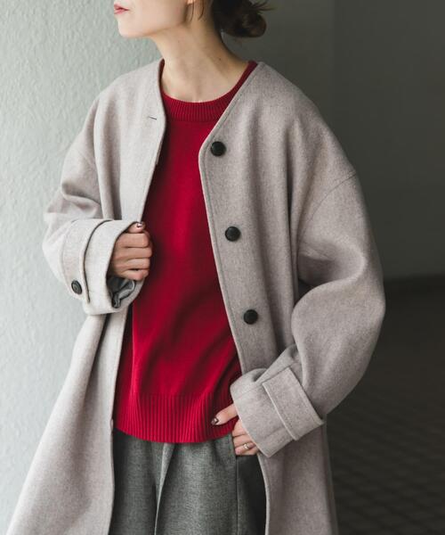 セール】FORK&SPOON ウールノーカラーコート（その他アウター