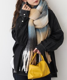 FUNALIVE | グラデーションブロックチェックストール(ストール/ショール)