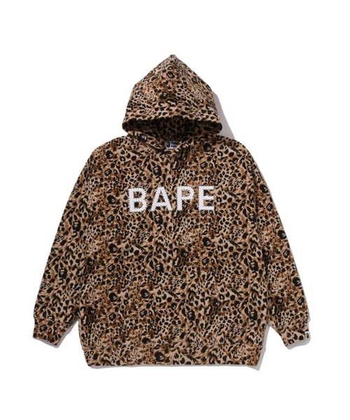 WILD LEOPARD PATTERN CRYSTAL BAPE PULLOVER HOODIE（パーカー）｜A