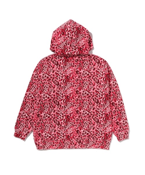 WILD LEOPARD PATTERN CRYSTAL BAPE PULLOVER HOODIE（パーカー）｜A