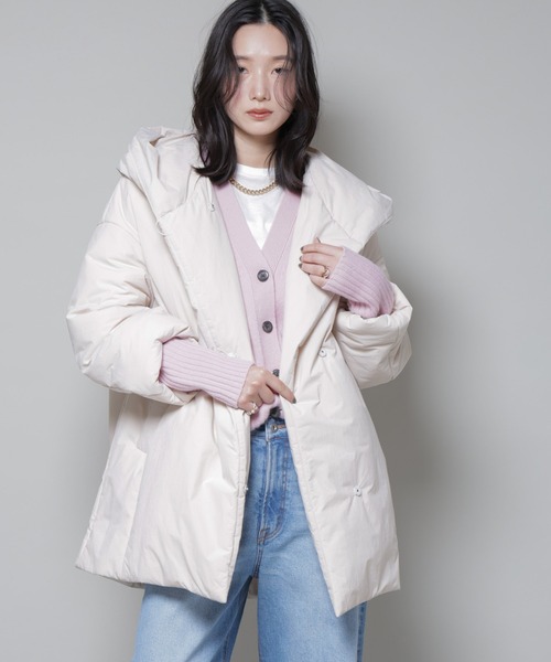 セール】ETHERMALOFT(R)AEROGEL 中綿フードコクーンコート（ナイロン