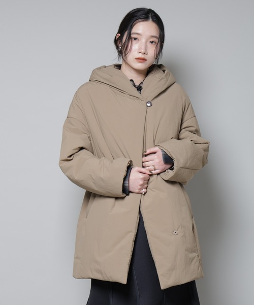 セール】ETHERMALOFT(R)AEROGEL 中綿フードコクーンコート（ナイロン