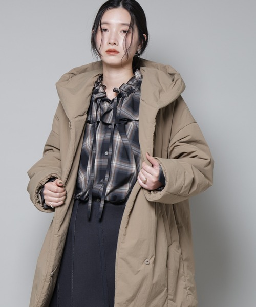 ノコオーノ アウター 定価6万円超え Sono（ソーノ） ノーカラーコート コート 日本製/UVカット/蓄熱/2WAY