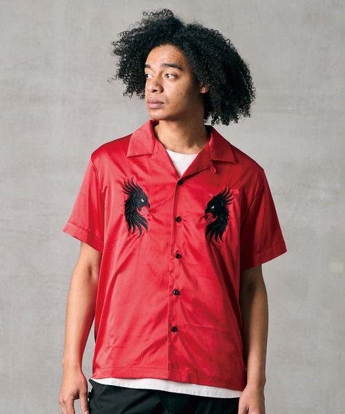 VIRGOwearworks（ヴァルゴウェアワークス）の「LUXE BOWLING SATIN SHIRT（シャツ/ブラウス・メンズ・ホワイト/レッド/ブラック・2/3/4）」の3枚目の写真