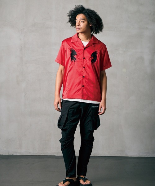 VIRGOwearworks（ヴァルゴウェアワークス）の「LUXE BOWLING SATIN SHIRT（シャツ/ブラウス・メンズ・ホワイト/レッド/ブラック・2/3/4）」の20枚目の写真
