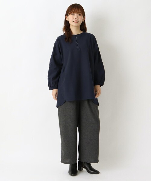 one'sterrace(ワンズテラス)の「ネルチェック柄イージーパンツ(その他パンツ・レディース・グレー系4・02)」の10枚目の写真