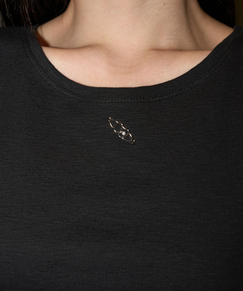 CHERRYQUIRI（チェリーキュリー）の「smooth tee - black（Tシャツ/カットソー・レディース・その他・FREE）」の2枚目の写真