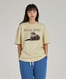 リアルジュ オッター ラウンドネック 15番手 コットン 半袖Tシャツ_バター