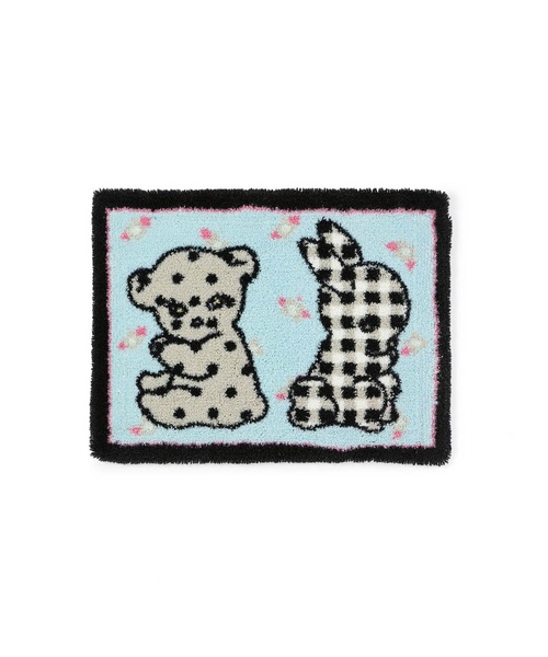 Casselini（キャセリーニ）の「Casselini HOME(キャセリーニ ホーム)くまとうさぎラグ（ラグ/マット・レディース・ブルー/イエロー・FREE）」の7枚目の写真