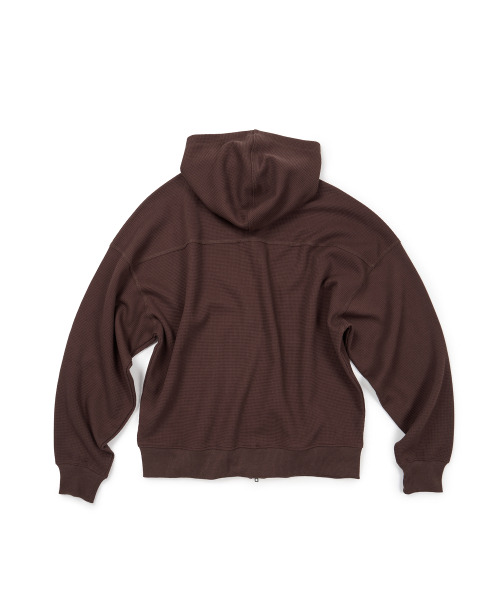 ETCE（イーティーシーイー）の「(BASE) WAFFLE HOOD ZIP UP (BROWN)（その他アウター・メンズ・その他・MEDIUM/LARGE/X-LARGE）」の2枚目の写真