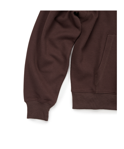ETCE（イーティーシーイー）の「(BASE) WAFFLE HOOD ZIP UP (BROWN)（その他アウター・メンズ・その他・MEDIUM/LARGE/X-LARGE）」の6枚目の写真
