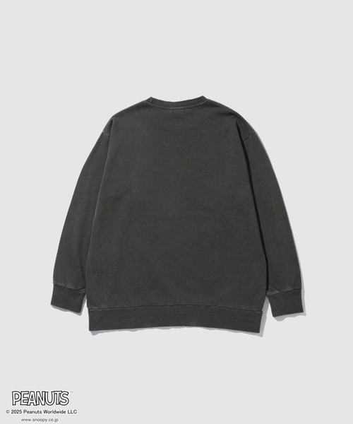 PEANUTS（ピーナッツ）の「PEANUTS ピグメントプリントトレーナー（スウェット・メンズ・スミクロ/ブルー系・S/M/L/XL）」の14枚目の写真