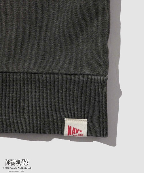 PEANUTS（ピーナッツ）の「PEANUTS ピグメントプリントトレーナー（スウェット・メンズ・スミクロ/ブルー系・S/M/L/XL）」の17枚目の写真