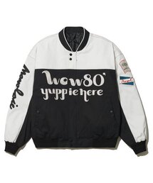 MAYOL（マイヨール）の「ユニセックス刺繍ワッペンジャンパー_ブラック（スタジャン）」