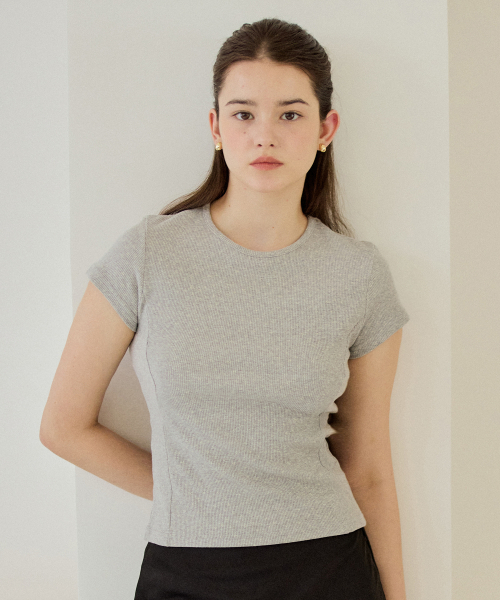 YUPPE(ヨッペ)の「FLOWER CAP T-SHIRT_GRAY(Tシャツ/カットソー・レディース・その他・FREE)」の6枚目の写真