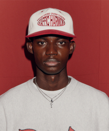 TRAFFIC HARMONY（トラフィック ハーモニー）の「CORDUROY ROUND LOGO DEEP-FIT 5-PANEL CAP_RED（キャップ）」