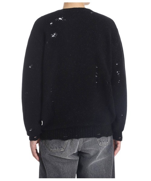 PORT BY ARK（ポートバイアーク）の「PORT BY ARK / ポートバイアーク：Clash Knit：PO18-KN02[COR]（ニット/セーター・メンズ・グレー/ブラック/ブラウン・1/2）」の6枚目の写真