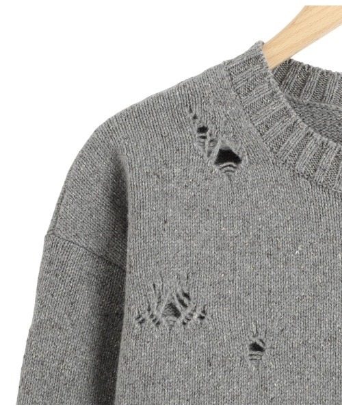 PORT BY ARK（ポートバイアーク）の「PORT BY ARK / ポートバイアーク：Clash Knit：PO18-KN02[COR]（ニット/セーター・メンズ・グレー/ブラック/ブラウン・1/2）」の21枚目の写真