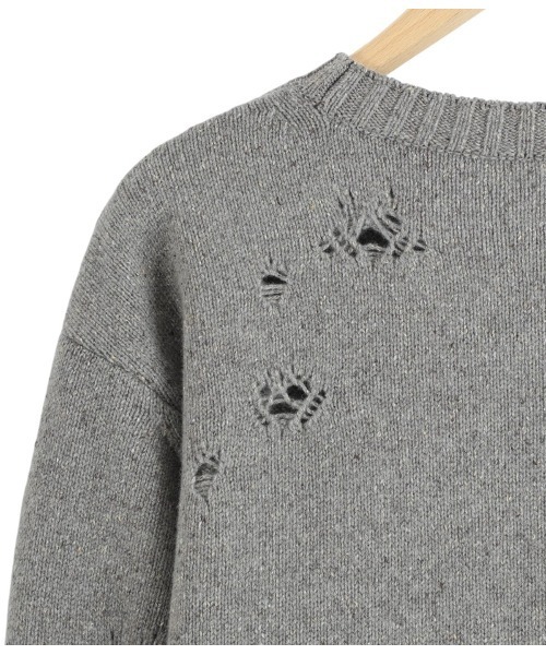 PORT BY ARK（ポートバイアーク）の「PORT BY ARK / ポートバイアーク：Clash Knit：PO18-KN02[COR]（ニット/セーター・メンズ・グレー/ブラック/ブラウン・1/2）」の22枚目の写真