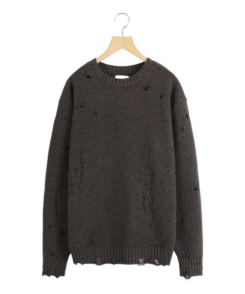 PORT BY ARK（ポートバイアーク）の「PORT BY ARK / ポートバイアーク：Clash Knit：PO18-KN02[COR]（ニット/セーター・メンズ・グレー/ブラック/ブラウン・1/2）」の10枚目の写真
