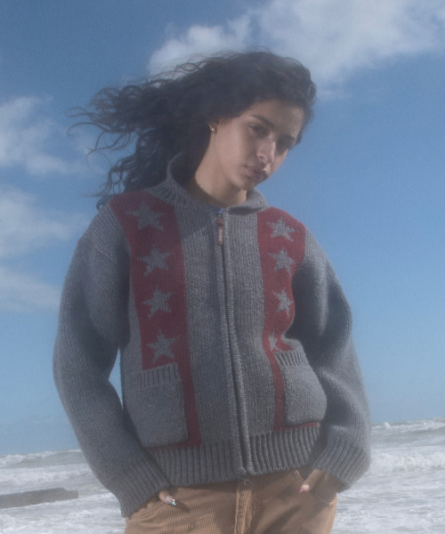 Space Cow Cowichan Knit Jacket — серый