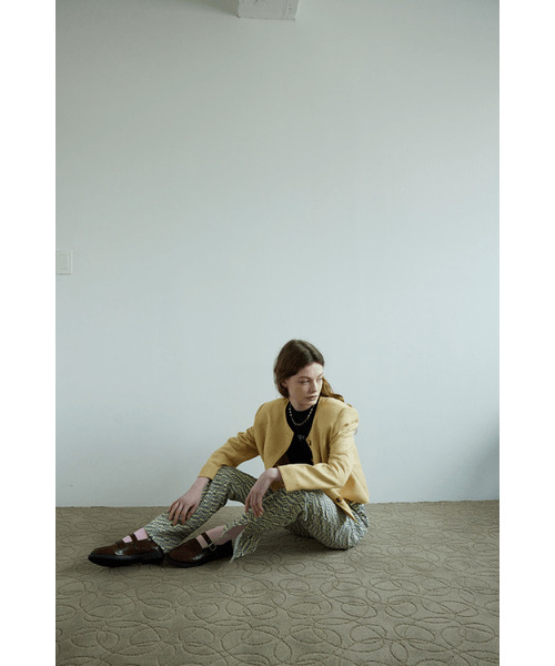 KOOKEESEE(クキシ)の「セミブーツカットラミプリントスリットパンツ_淡い黄色(その他パンツ・レディース・その他・SMALL/MEDIUM)」の13枚目の写真