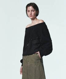 SIGNATURE SHEER SWEATSHIRT [BLACK]