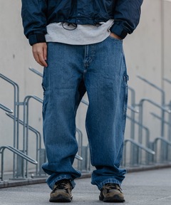 FACE PRINT WIDE STRAIGHT PANTS（デニムパンツ）｜BEEDEN（ビーデン