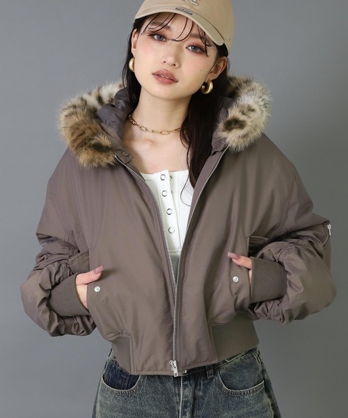 レオパードファー N2B 中綿 ブルゾン（ブルゾン）｜ANAP（アナップ）の