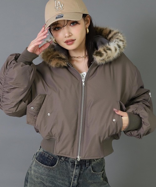 レオパードファー N2B 中綿 ブルゾン（ブルゾン）｜ANAP（アナップ）の