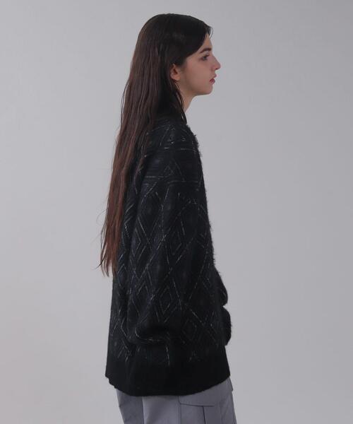 BROWNY（ブラウニー）の「BROWNY/アーガイルニットポロ（ニット/セーター・メンズ・ブラック/ワイン/ネイビー・LARGE/MEDIUM）」の4枚目の写真