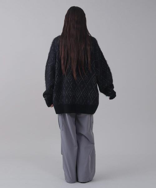 BROWNY（ブラウニー）の「BROWNY/アーガイルニットポロ（ニット/セーター・メンズ・ブラック/ワイン/ネイビー・LARGE/MEDIUM）」の7枚目の写真