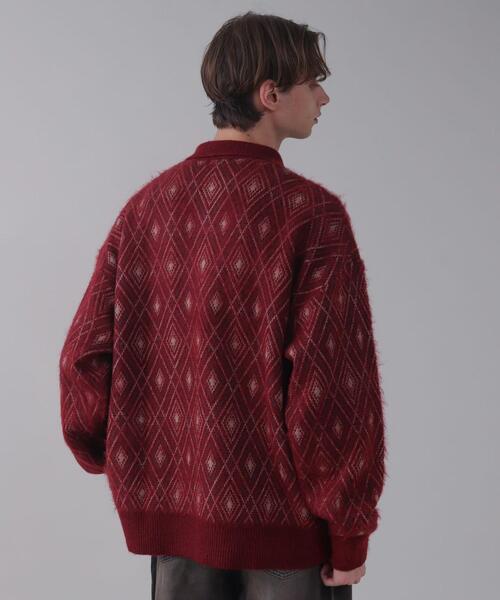 BROWNY（ブラウニー）の「BROWNY/アーガイルニットポロ（ニット/セーター・メンズ・ブラック/ワイン/ネイビー・LARGE/MEDIUM）」の20枚目の写真