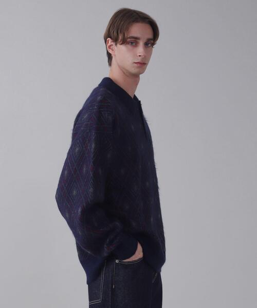 BROWNY（ブラウニー）の「BROWNY/アーガイルニットポロ（ニット/セーター・メンズ・ブラック/ワイン/ネイビー・LARGE/MEDIUM）」の12枚目の写真