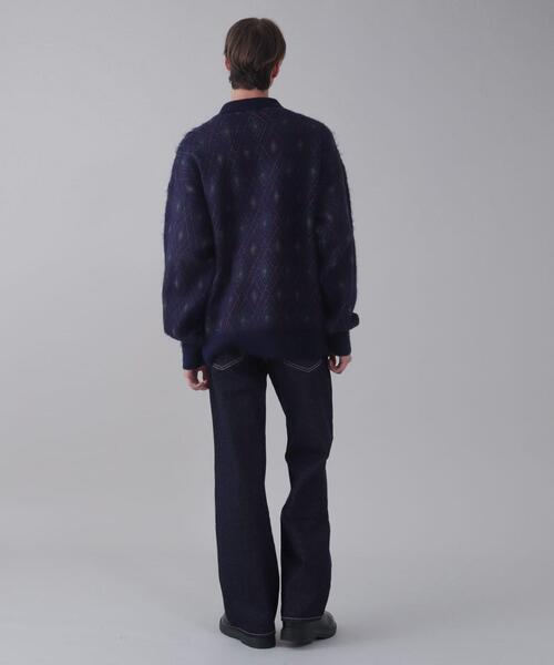 BROWNY（ブラウニー）の「BROWNY/アーガイルニットポロ（ニット/セーター・メンズ・ブラック/ワイン/ネイビー・LARGE/MEDIUM）」の15枚目の写真
