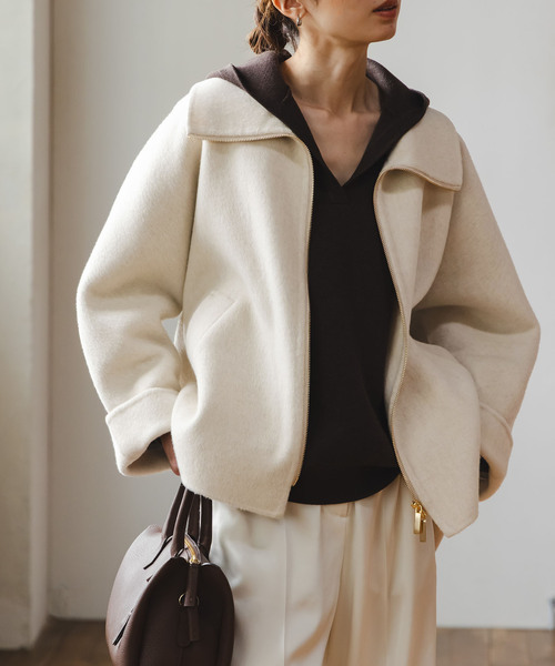 Noble（ノーブル）の「《追加》キャメルミックスリバージップコート