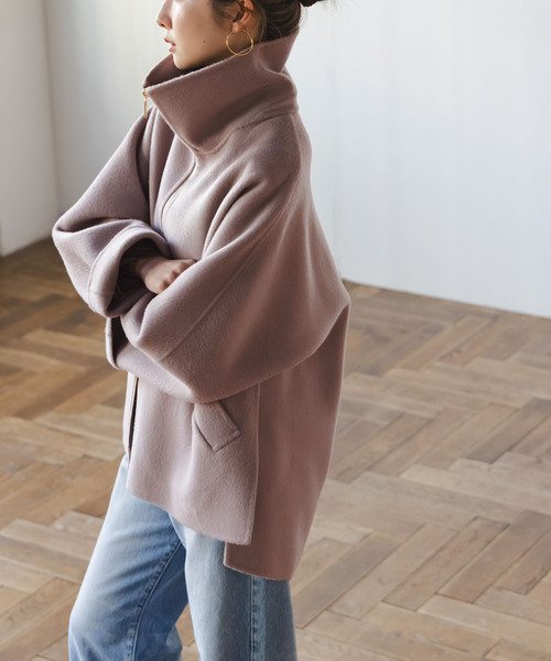 セール】《追加》キャメルミックスリバージップコート（その他アウター