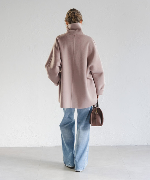 NOBLE キャメルミックスリバージップコート　36サイズ セール】《追加》キャメルミックスリバージップコート（その他アウター